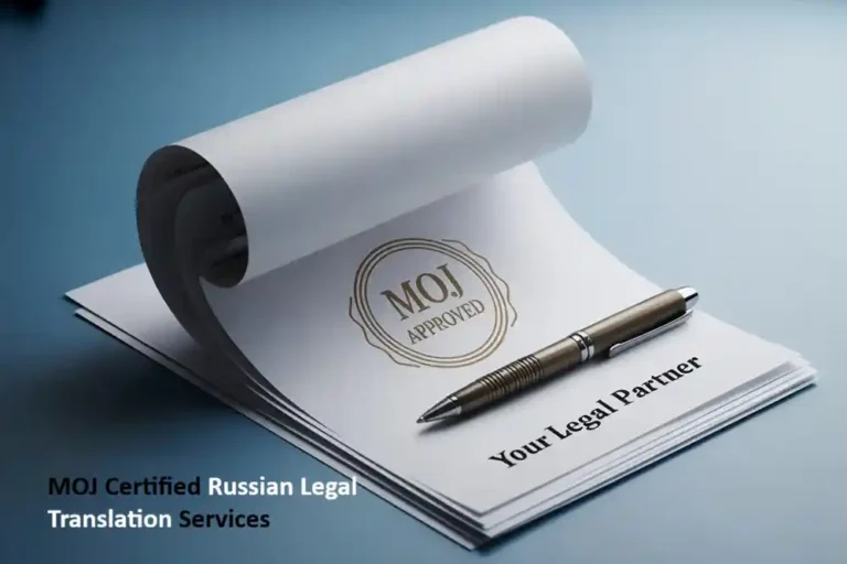 MOJ Certified Russian Legal Translation Services in Dubai